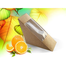 Paper Kraft Triangle Disposable Sandwich Box, laminated paper box Food Container/Sandwich Box